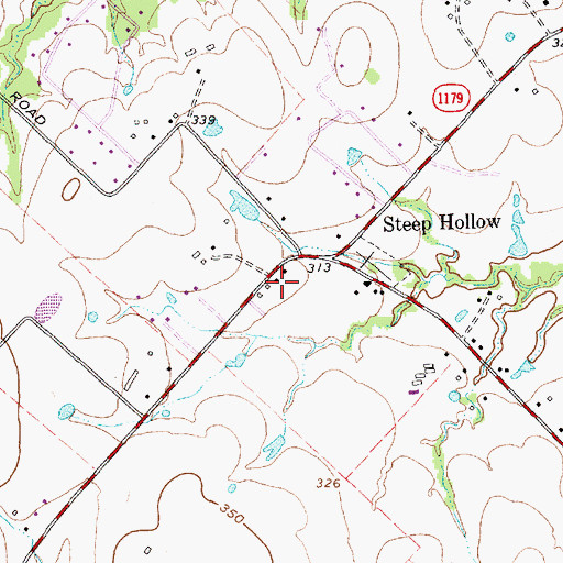 Topographic Map of Brazos County Precinct 3 Volunteer Fire Department Station 1, TX
