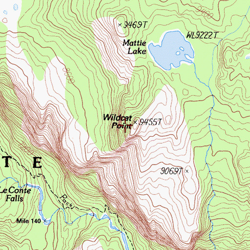 Topographic Map of Wildcat Point, CA
