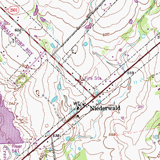 Topographic Map of Chisholm Trail Fire and Rescue Station 1, TX