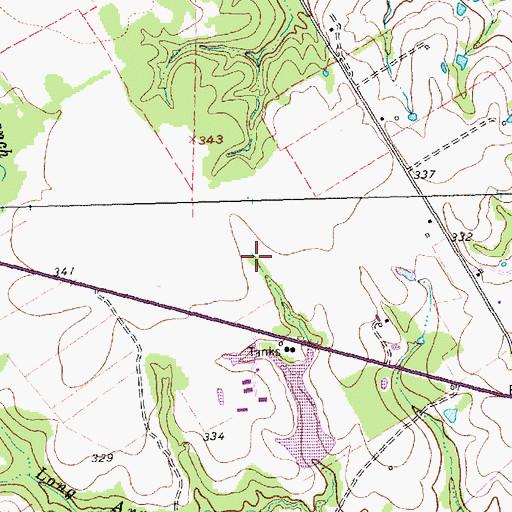 Topographic Map of Richland Chambers 287 Fire and Rescue, TX