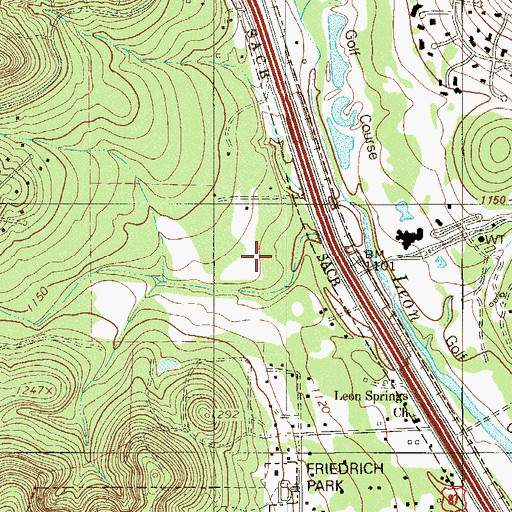 Topographic Map of San Antonio Fire Department Station 47, TX