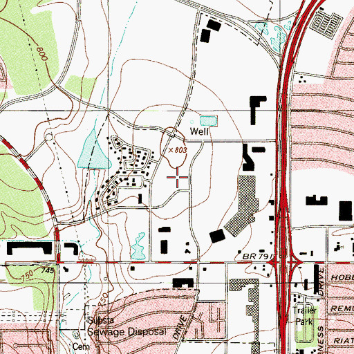 Topographic Map of San Antonio Fire Department Station 44, TX