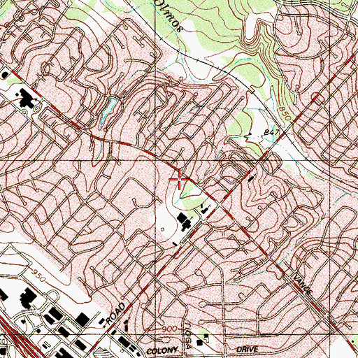 Topographic Map of San Antonio Fire Department Station 37, TX