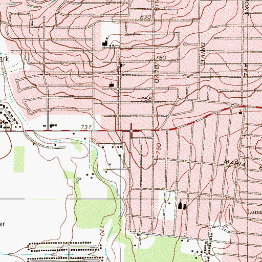 Topographic Map of San Antonio Fire Department Station 26, TX