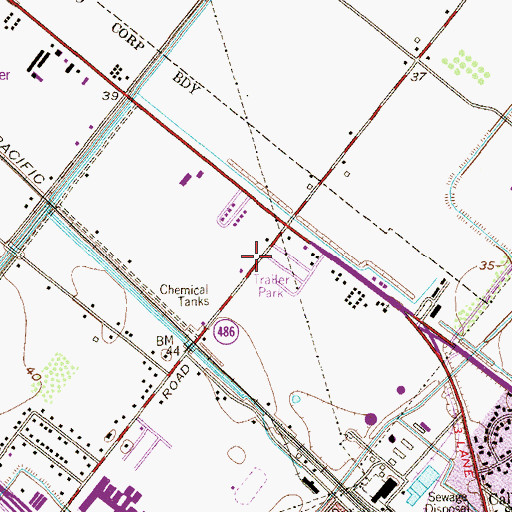 Topographic Map of San Benito Fire Department Station 2, TX