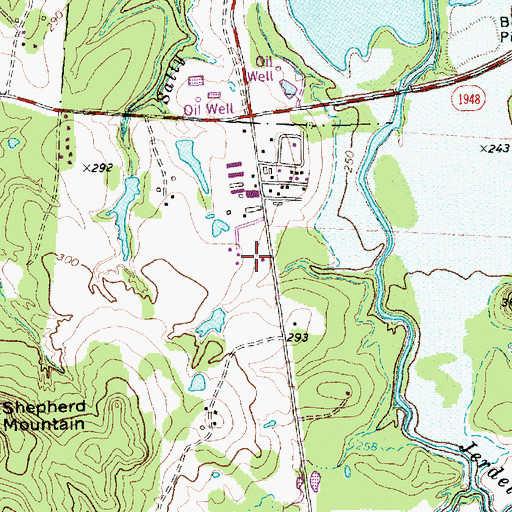 Topographic Map of Rocky Creek Volunteer Fire Department, TX