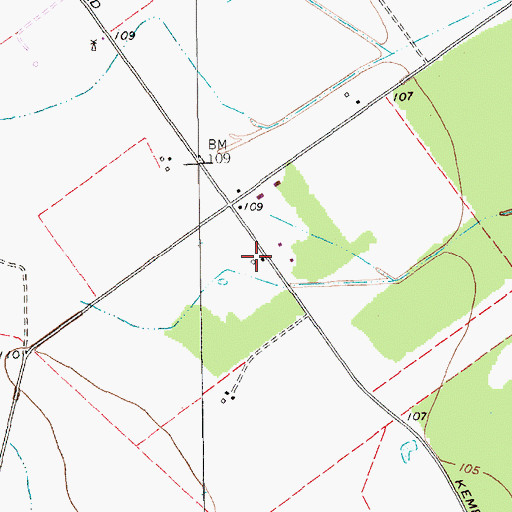 Topographic Map of Raisin Volunteer Fire Department Station 2, TX