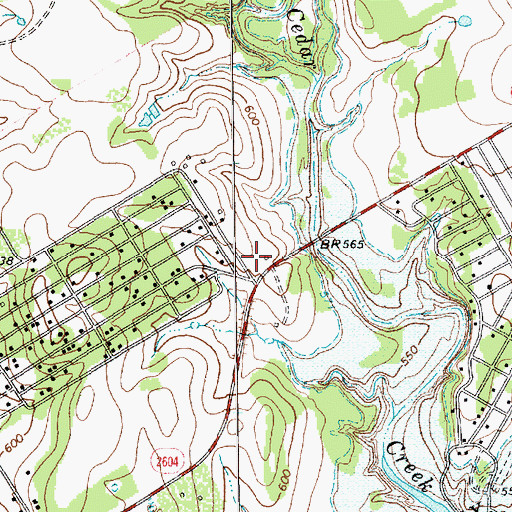 Topographic Map of 2604 Volunteer Fire Department, TX