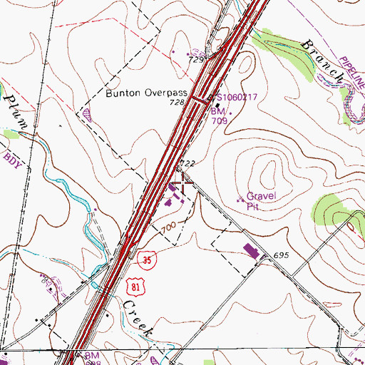Topographic Map of Kyle Volunteer Fire Department Station 2, TX