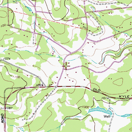 Topographic Map of Wimberley Volunteer Fire Department Rolling Oaks Station, TX
