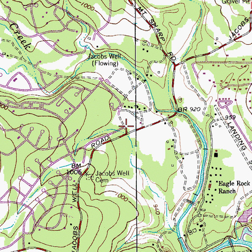 Topographic Map of Wimberley Volunteer Fire Department Jacobs Well Station, TX