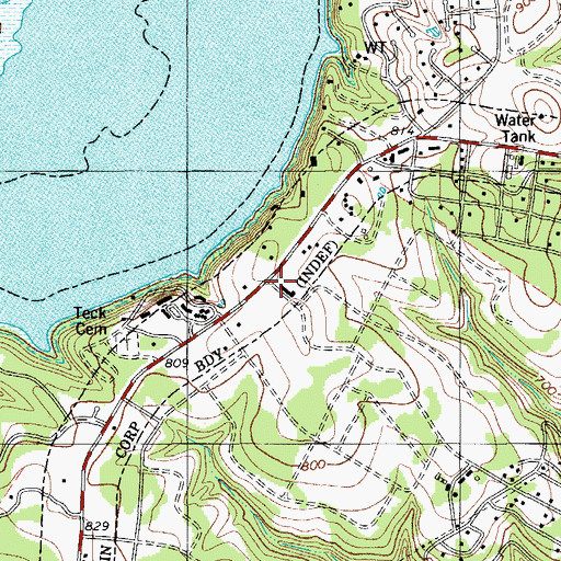 Topographic Map of Travis County Emergency Services District 6 Station 1 Hudson Bend, TX