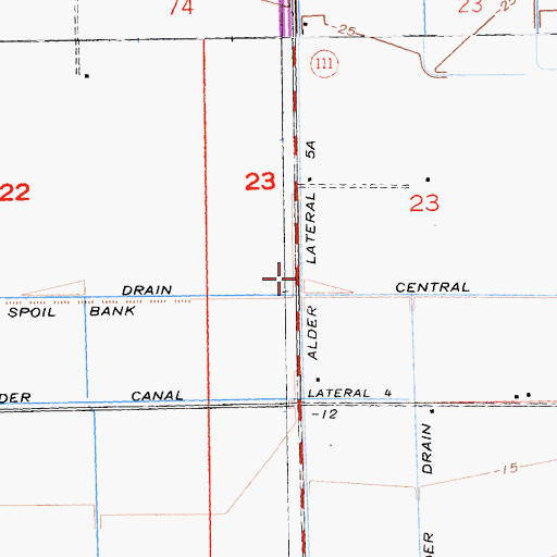 Topographic Map of Alder Lateral Five A, CA