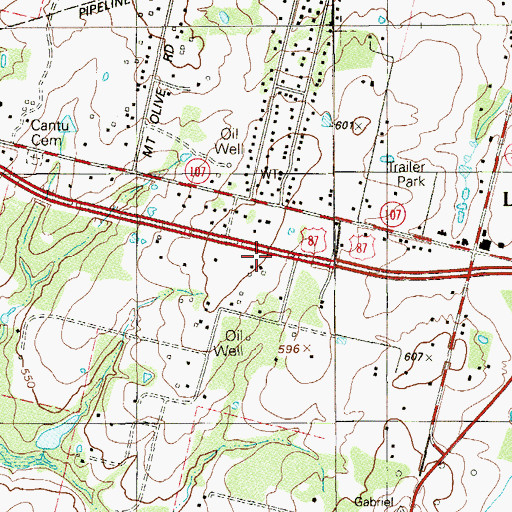 Topographic Map of Lone Oak Volunteer Fire Department, TX