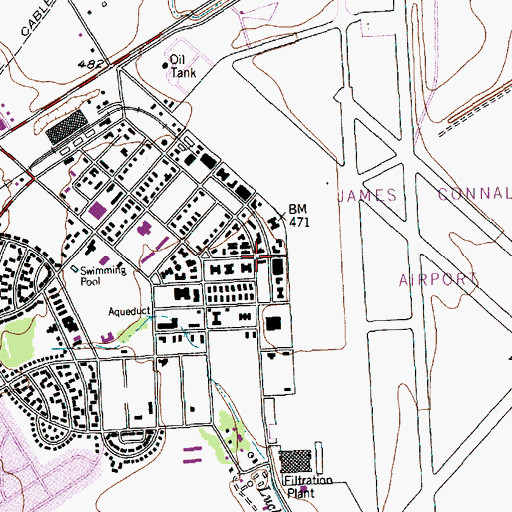Topographic Map of L - 3 Integrated Systems Fire Department / First Responders, TX