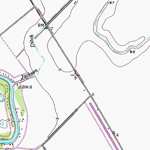 Topographic Map of Sargent Volunteer Fire and Rescue Department, TX