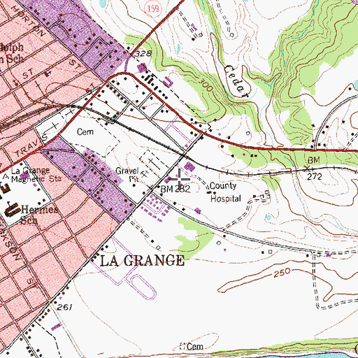 Topographic Map of Texas Forest Service - LaGrange Office, TX