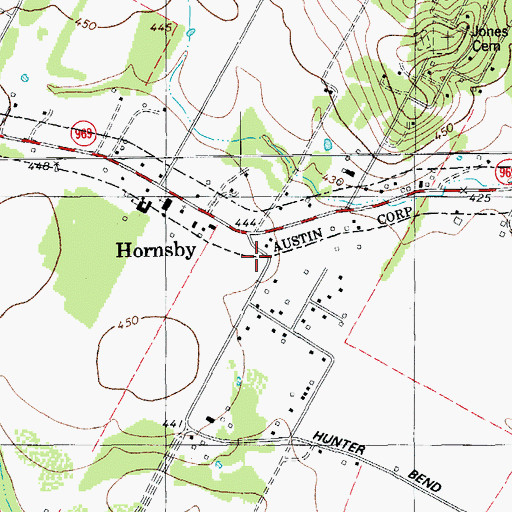 Topographic Map of Travis County Fire Control Emergency Services District 4 Station 1, TX