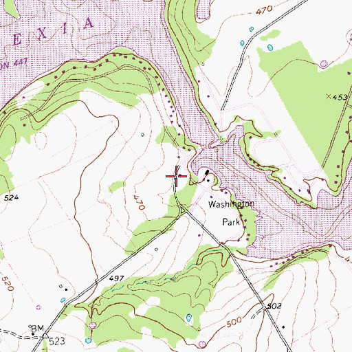Topographic Map of Lake Mexia Volunteer Fire Department, TX