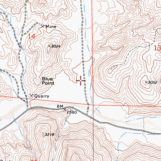 Topographic Map of Alphie Canyon, CA