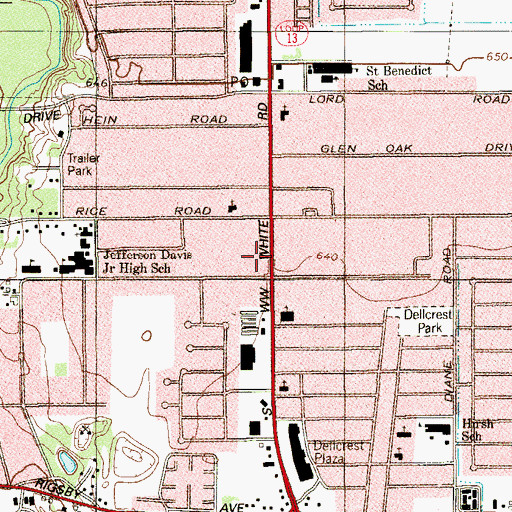 Topographic Map of San Antonio Fire Department Station 18, TX