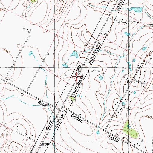 Topographic Map of Austin Fire Department Station 41, TX