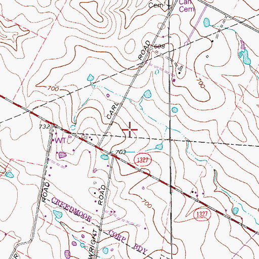 Topographic Map of Travis County Fire Rescue Emergency Services District 11 Station 2, TX
