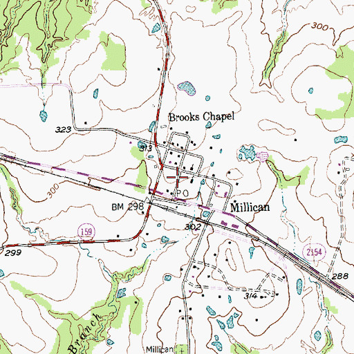 Topographic Map of South Brazos County Fire Department Station 2, TX