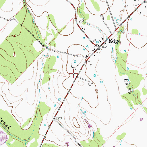 Topographic Map of Brazos County District 2 Edge Station, TX
