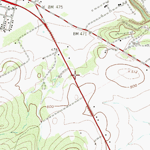 Topographic Map of La Vernia Volunteer Fire Department, TX