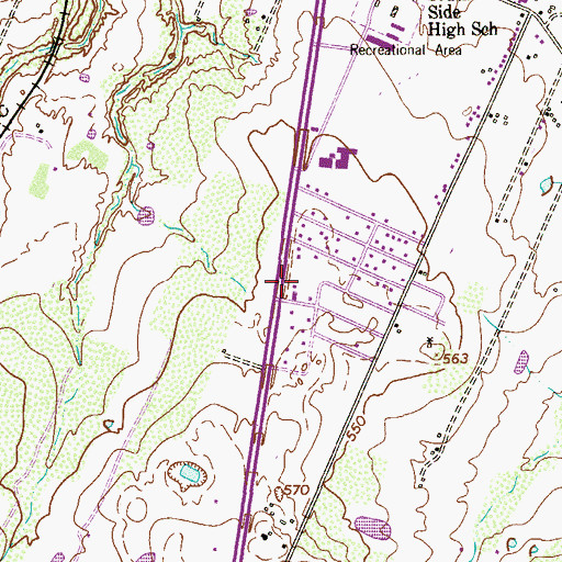Topographic Map of South Bexar Volunteer Fire and Rescue Department, TX