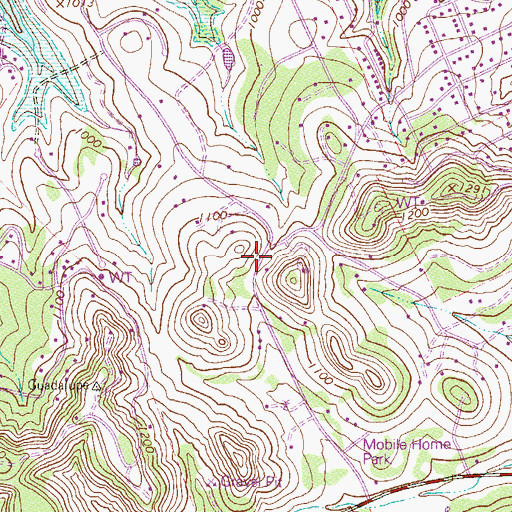 Topographic Map of Canyon Lake Fire / Emergency Medical Service Station 5, TX