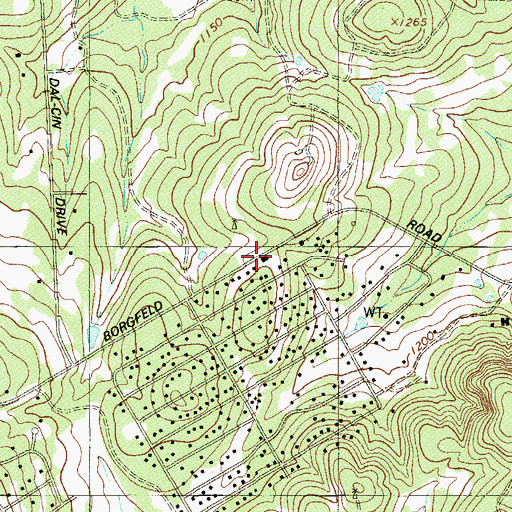 Topographic Map of Bexar - Bulverde Volunteer Fire Department, TX