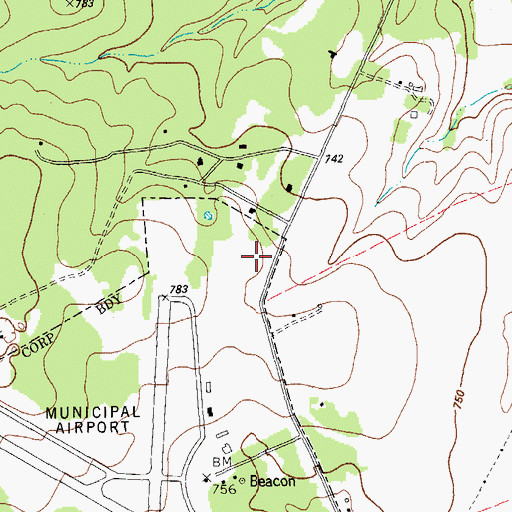 Topographic Map of Georgetown Fire Department Station 4, TX