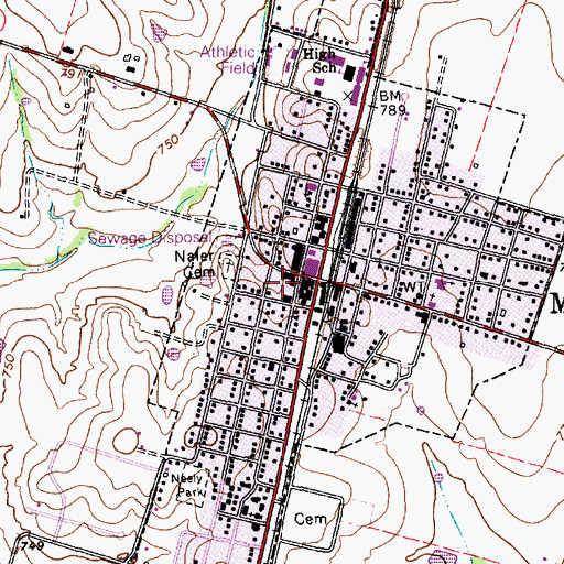 Topographic Map of Moody Volunteer Fire Department and Emergency Medical Services, TX