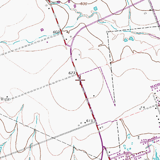 Topographic Map of Taylor Fire Department Northwest Station, TX