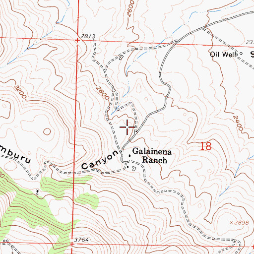 Topographic Map of Aramburu Canyon, CA