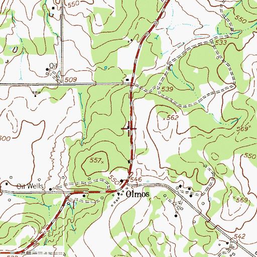 Topographic Map of New Berlin Volunteer Fire Department Station 2, TX