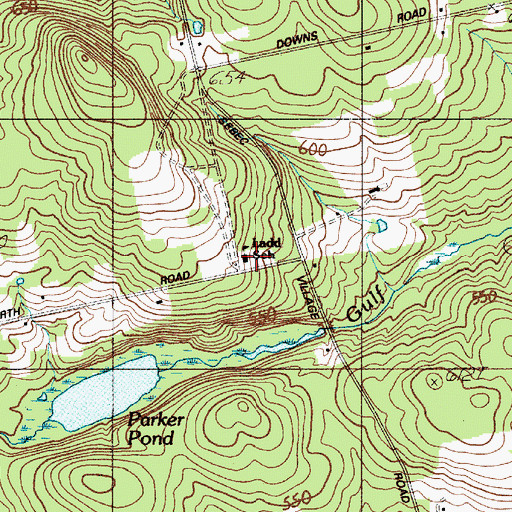 Topographic Map of Sebec Volunteer North Road Fire Station, ME