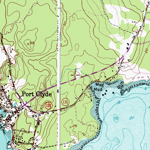 Topographic Map of Saint George Volunteer Fire Station Port Clyde, ME