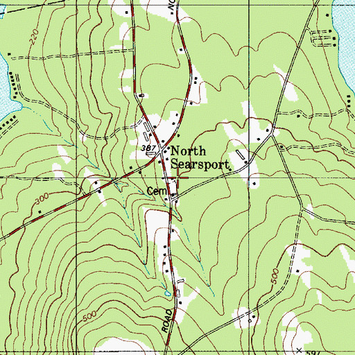 Topographic Map of Searsport North Fire Station, ME