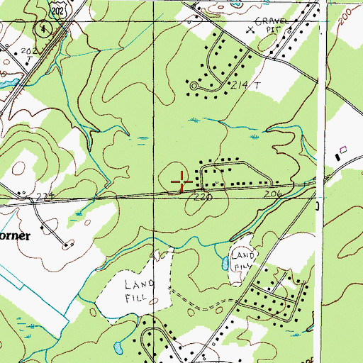 Topographic Map of Buxton Fire Department Station 2, ME