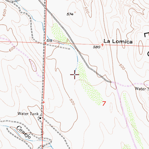 Topographic Map of Arroyo del Paso, CA