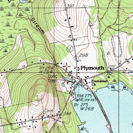 Topographic Map of Plymouth Fire and Rescue Department, ME