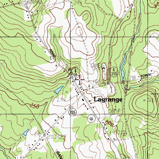 Topographic Map of Lagrange Fire Department, ME
