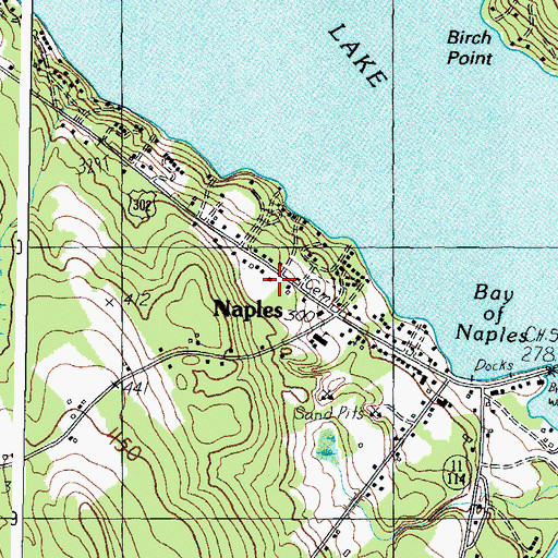 Topographic Map of Naples Fire and Rescue Department, ME