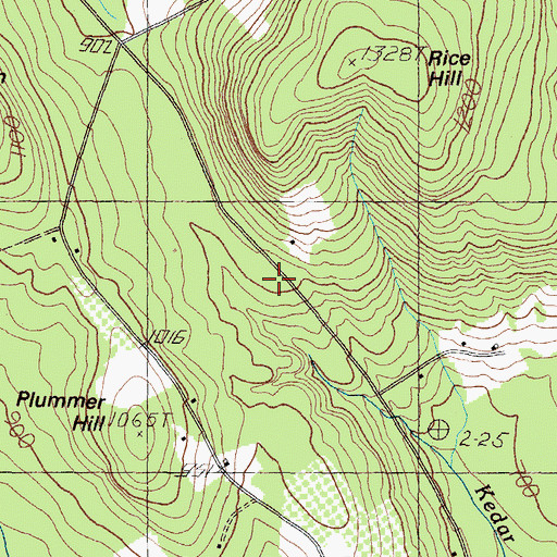 Topographic Map of Waterford Fire Department, ME