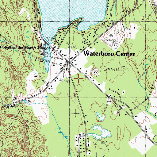 Topographic Map of Waterboro Fire and Emergency Medical Services, ME