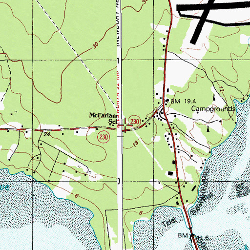 Topographic Map of Trenton Volunteer Fire Department, ME