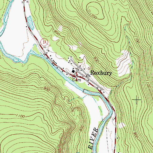 Topographic Map of Roxbury Volunteer Fire Department, ME